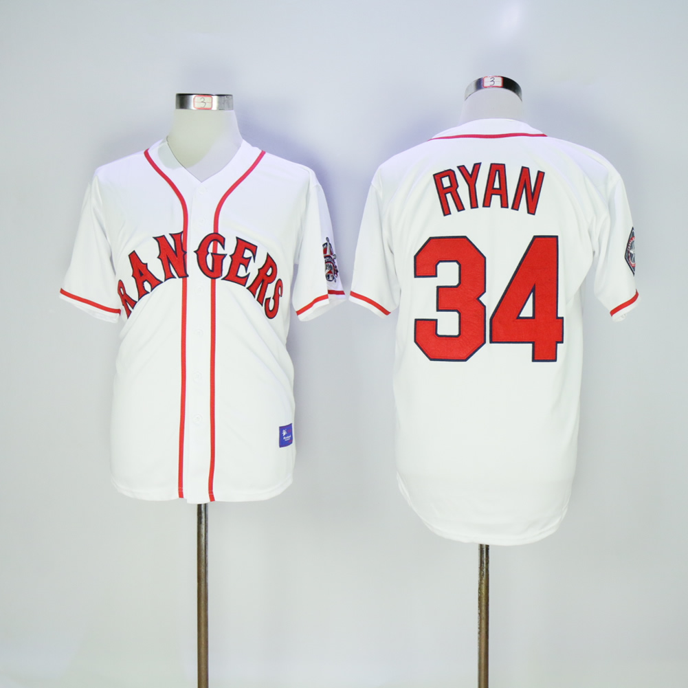 Men Texas Rangers #34 Ryan White Throwback MLB Jerseys